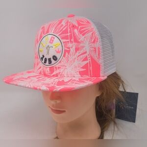 LPGA Gallery Golf Hat Adjustable Fantasy Series Womens Pink Floral Mesh One Size